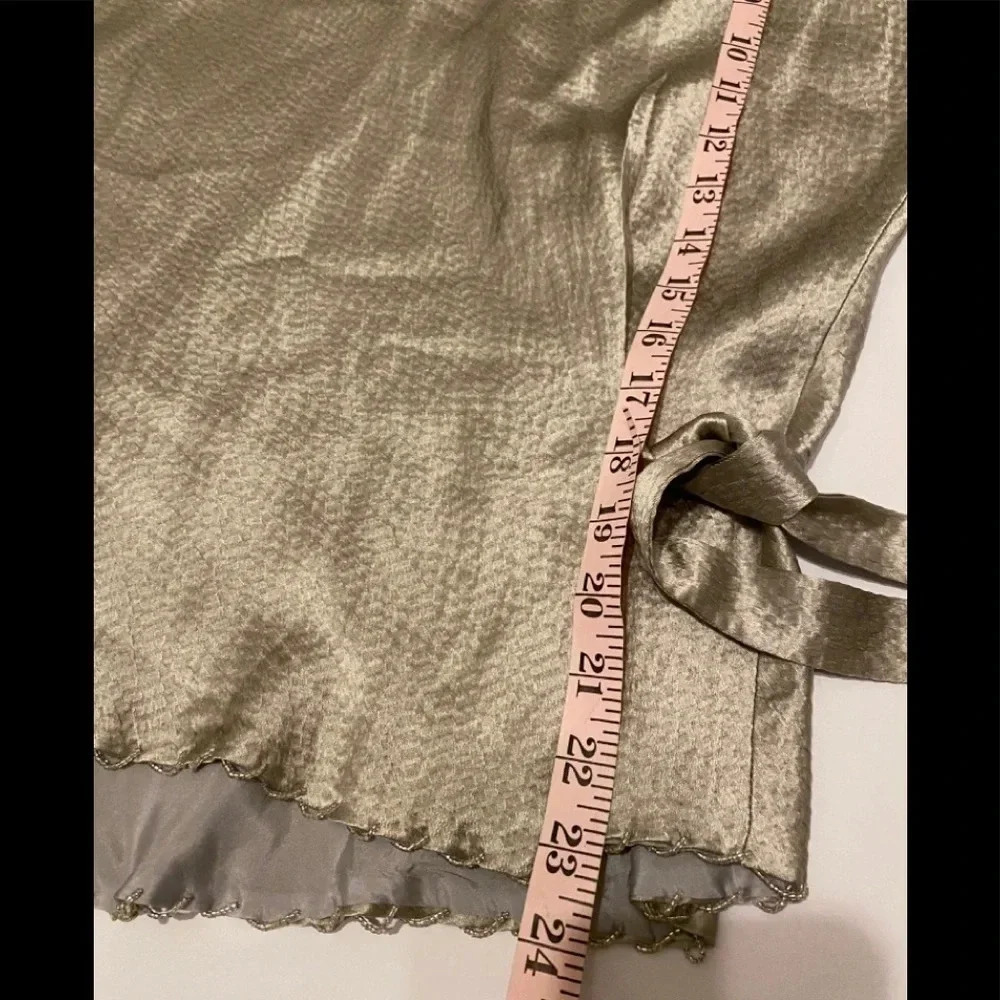 Carol Peretz Silk Side Tie Top Sz S - Picture 8 of 9